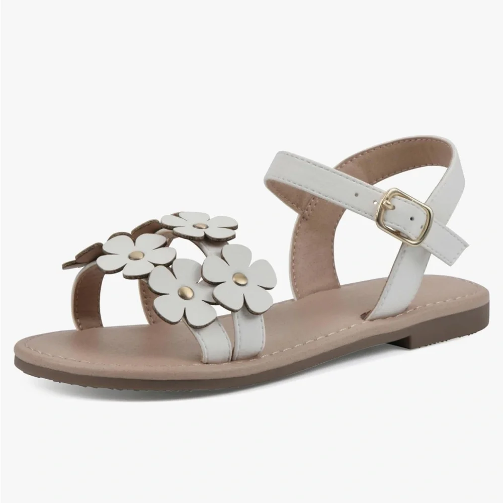 WHITE MOUNTAIN Kids Gloss Floral Sandal🤍